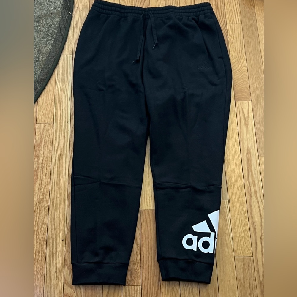 ADIDAS MENS BLACK SWEATPANTS XL